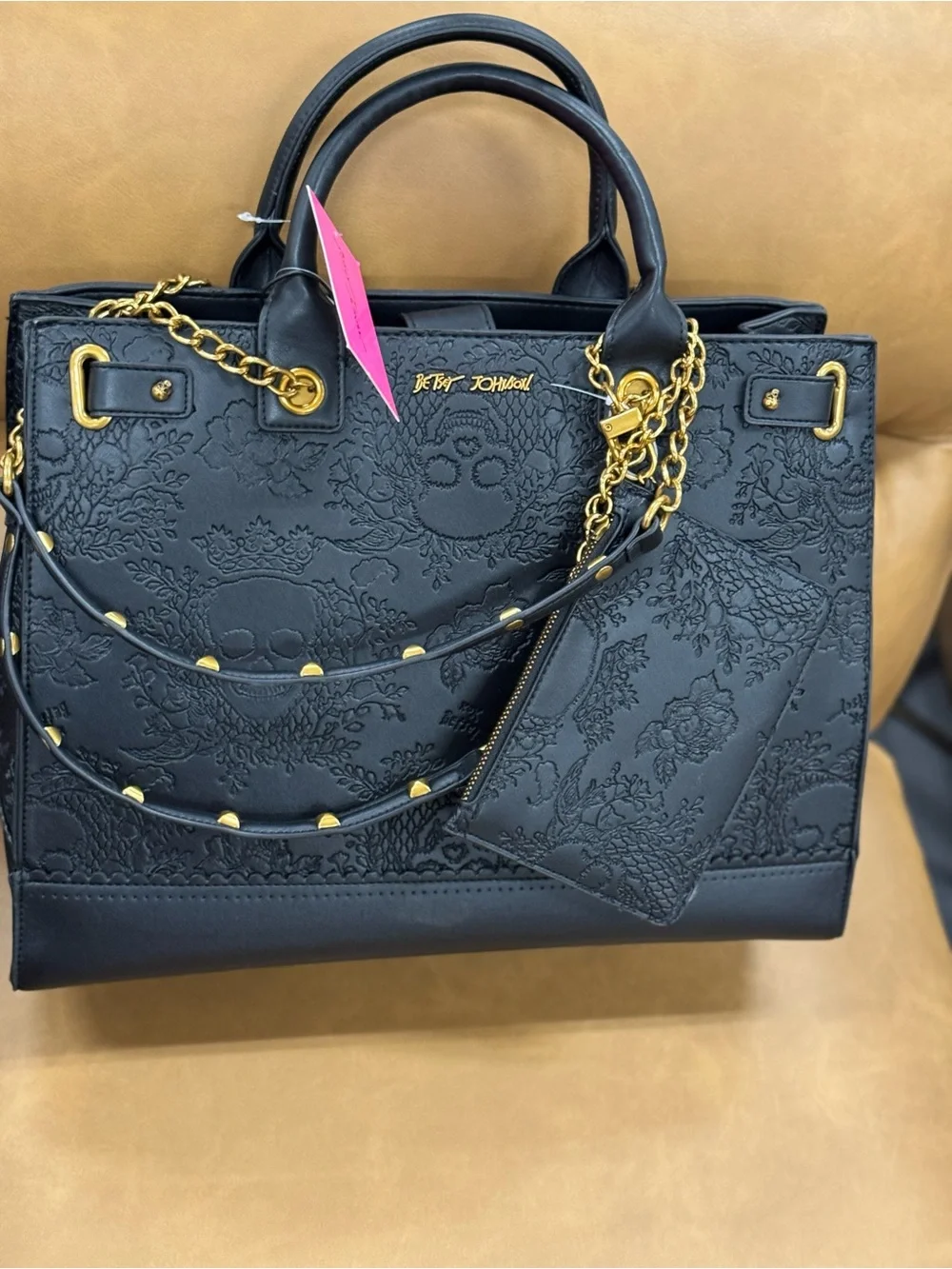 Betsey Johnson structured satchel